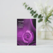 Carte De Visite ROSE FRACTAL 4 MONOGRAMME violet violet clair noir (Debout devant)