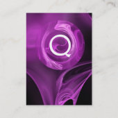 Carte De Visite ROSE FRACTAL 4 MONOGRAMME violet violet clair noir (Dos)