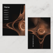 Carte De Visite ROSE FRACTAL, noir brun clair (Devant / Derrière)
