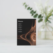 Carte De Visite ROSE FRACTAL, noir brun clair (Debout devant)