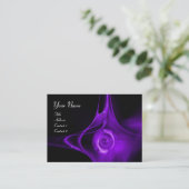 Carte De Visite ROSE FRACTAL, SWIRLS ABSTRAITS violet violet noir (Debout devant)