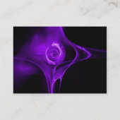 Carte De Visite ROSE FRACTAL, SWIRLS ABSTRAITS violet violet noir (Dos)