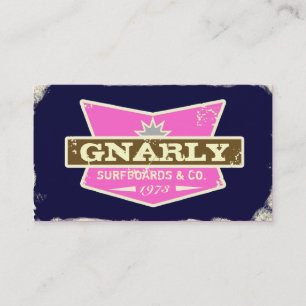 Carte De Visite Rose Gnarly de la marine de la CHROMATOGRAPHIE