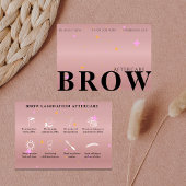 Carte De Visite Rose Gold après soins Instruction de souffle