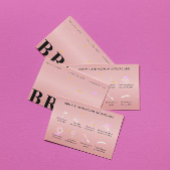 Carte De Visite Rose Gold après soins Instruction de souffle
