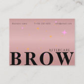 Carte De Visite Rose Gold après soins Instruction de souffle (Devant)