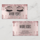 Carte De Visite Rose Gold Artist Blush Maquillage Lashes Parties s (Devant / Derrière)