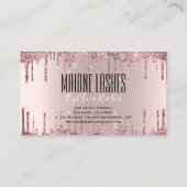 Carte De Visite Rose Gold Artist Blush Maquillage Lashes Parties s (Dos)