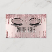Carte De Visite Rose Gold Artist Blush Maquillage Lashes Parties s (Devant)