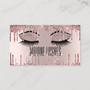 Carte De Visite Rose Gold Artist Blush Maquillage Lashes Parties s