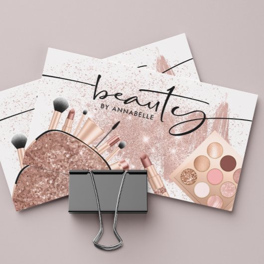 Carte De Visite Rose Gold Beauty tendance