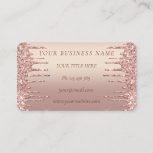 Carte De Visite Rose Gold Blush Parties scintillant brillant Lecte