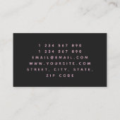 Carte De Visite Rose Gold Chat Logo Animaux de compagnie Fournitur (Dos)