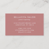 Carte De Visite Rose Gold Ciseaux Marble Salon Covid Sécurité (Dos)