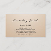 Carte De Visite Rose Gold Clou Artiste Script Logo géométrique Mod (Dos)