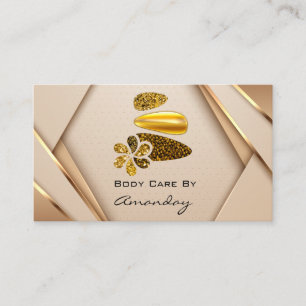 Carte De Visite Rose Gold Clou Artiste SPA Logo Wellness Soins du 