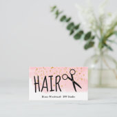 Carte de visite Rose Gold Coiffeur (Debout devant)