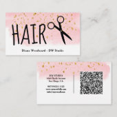 Carte de visite Rose Gold Coiffeur (Devant / Derrière)