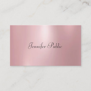 Carte De Visite Rose Gold Color Modern Calligraphes Cute Design