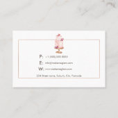 Carte De Visite Rose Gold Custom Cakes 9 cm x 5,5 cm (Dos)