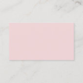 Carte De Visite Rose Gold Custom Calligraphed Script Modèle (Dos)