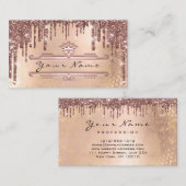 Carte De Visite Rose Gold Drids du planificateur d'événements de m (Devant / Derrière)
