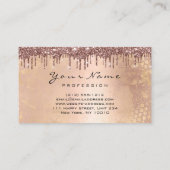 Carte De Visite Rose Gold Drids du planificateur d'événements de m (Dos)