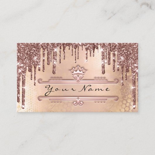 Carte De Visite Rose Gold Drids du planificateur d'événements de m (Devant)