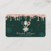 Carte de visite rose Gold Drives Fraise Green (Devant)