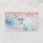 Carte De Visite Rose Gold Drives Opal Bakery Outils à main (Devant)