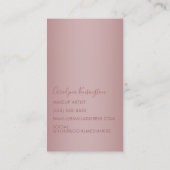Carte De Visite Rose Gold Driving Parties scintillant Lips Maquill (Dos)