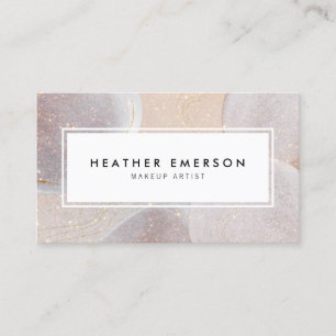 Carte De Visite Rose Gold Élégant