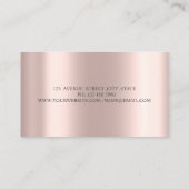 Carte De Visite Rose Gold Élégant et Stylé, Simple, Points (Dos)