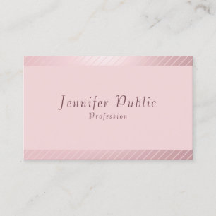 Carte De Visite Rose Gold Elegant Moderne tendance Simple Modèle