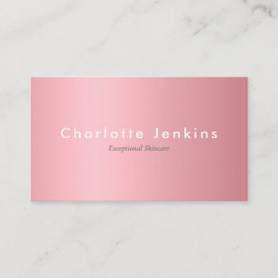 Carte De Visite Rose Gold Élégant Professionnel