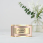 Carte De Visite Rose Gold encadré Élégant professionnel moderne (Debout devant)