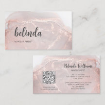Rose Gold Encre Marbre | Code QR