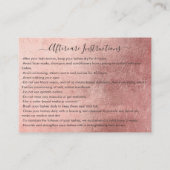 Carte De Visite Rose Gold épais Parties scintillant Lashes (Dos)