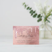 Carte De Visite Rose Gold épais Parties scintillant Lashes (Debout devant)