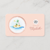 Carte De Visite Rose Gold et Blush Pink Elegant Event Planner (Devant)
