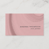 Carte De Visite Rose Gold et Rose Agate (Devant)