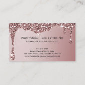 Carte De Visite Rose Gold Eyelash/Brow Instructions de soins posté (Dos)
