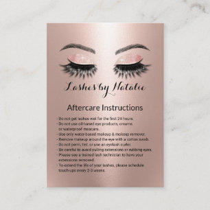 Carte De Visite Rose Gold Eyelash Extensions