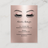 Carte De Visite Rose Gold Eyelash Extensions (Dos)