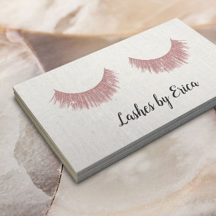 Carte De Visite Rose Gold Eyelashes Extensions Lashes Artiste Line