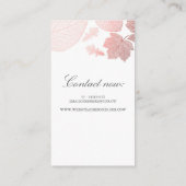 Carte De Visite Rose Gold Fall Feuilles élégant Jardin moderne (Dos)