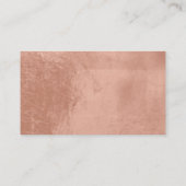 Carte De Visite Rose Gold Faux Black Blush Cooper Vip Metallic (Dos)