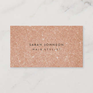 Carte De Visite Rose Gold Faux Parties scintillant Coiffeuse Styll