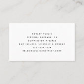 Carte de visite rose Gold Foil (Dos)