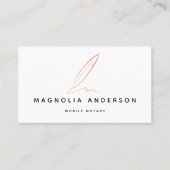 Carte de visite rose Gold Foil (Devant)